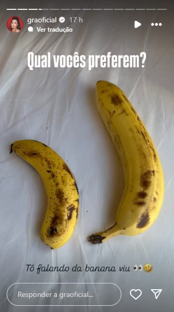 Gracyanne Barbosa solta pergunta safada com bananas e deixa seguidores em choque: “Mãe Gra safadinha!” 1 captura de tela 2025 05 15 070959